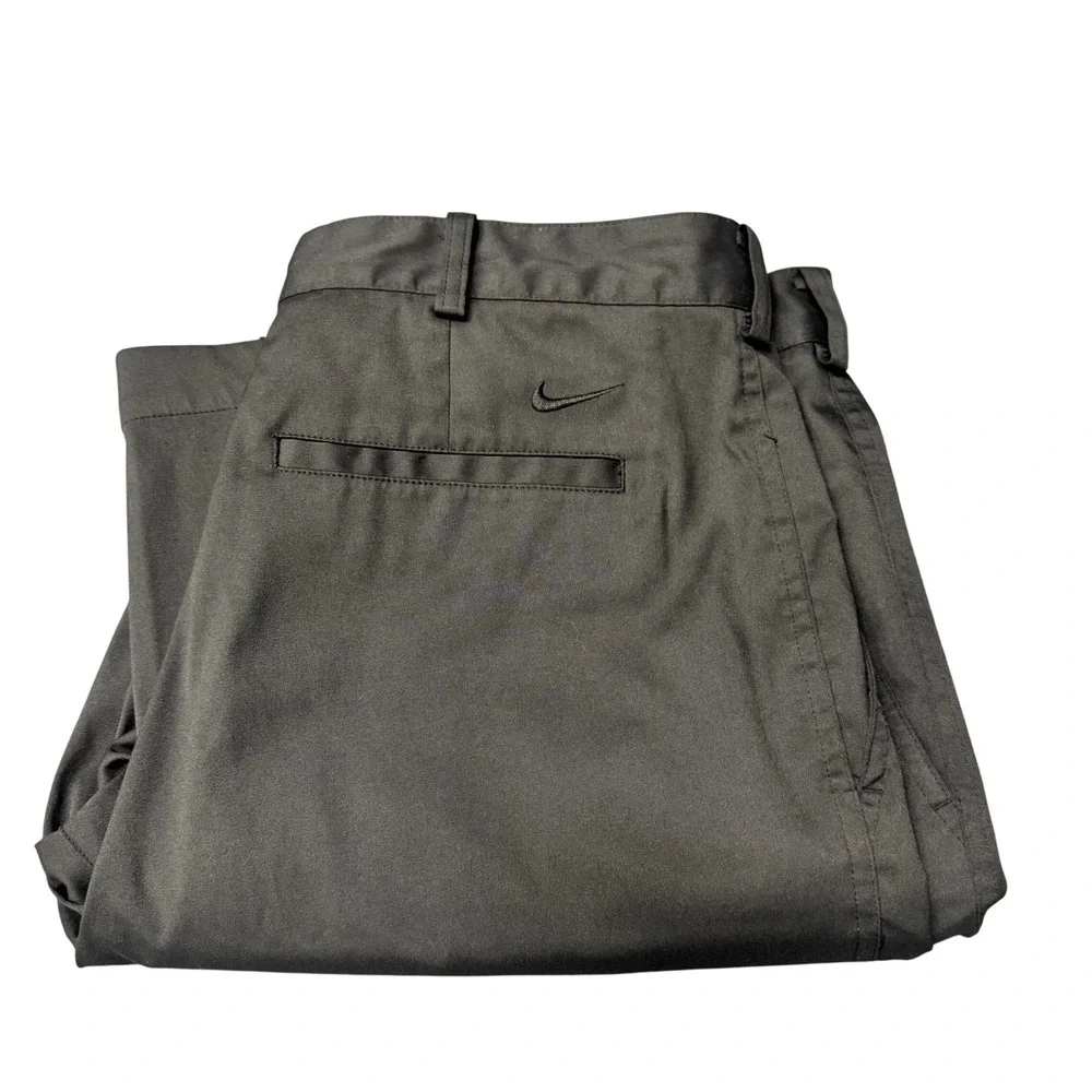 Nike Golf Pants Mens 36x30 ACTUAL‎ Dri-Fit Tech Straight Leg Black Athletic
